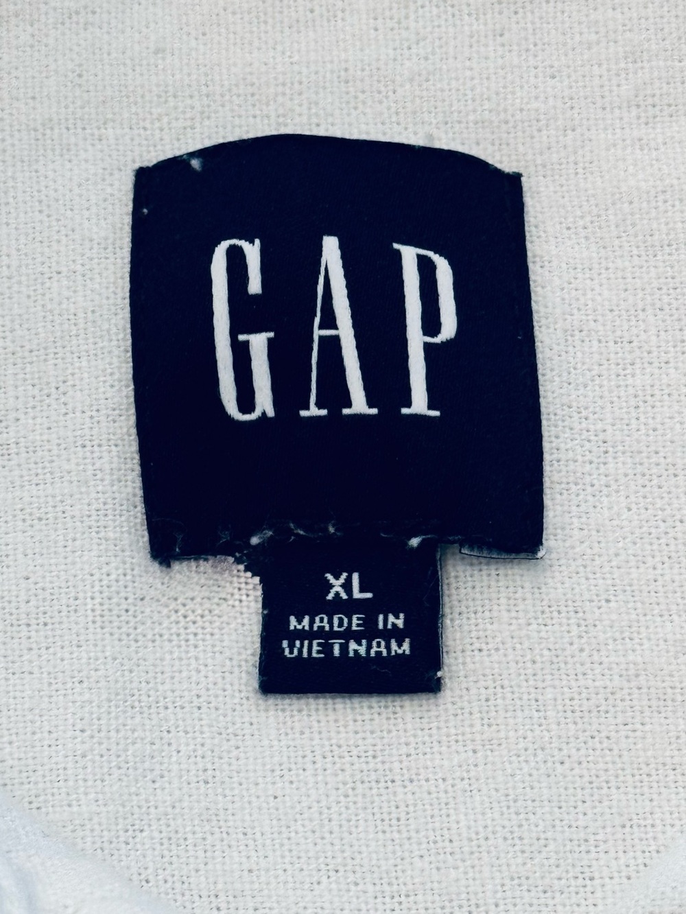 Gap Size XL White Linen-Blend Long Sleeve Boyfriend Button Down Shirt - Picture 8 of 9